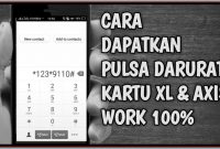 cara pinjam pulsa darurat xl